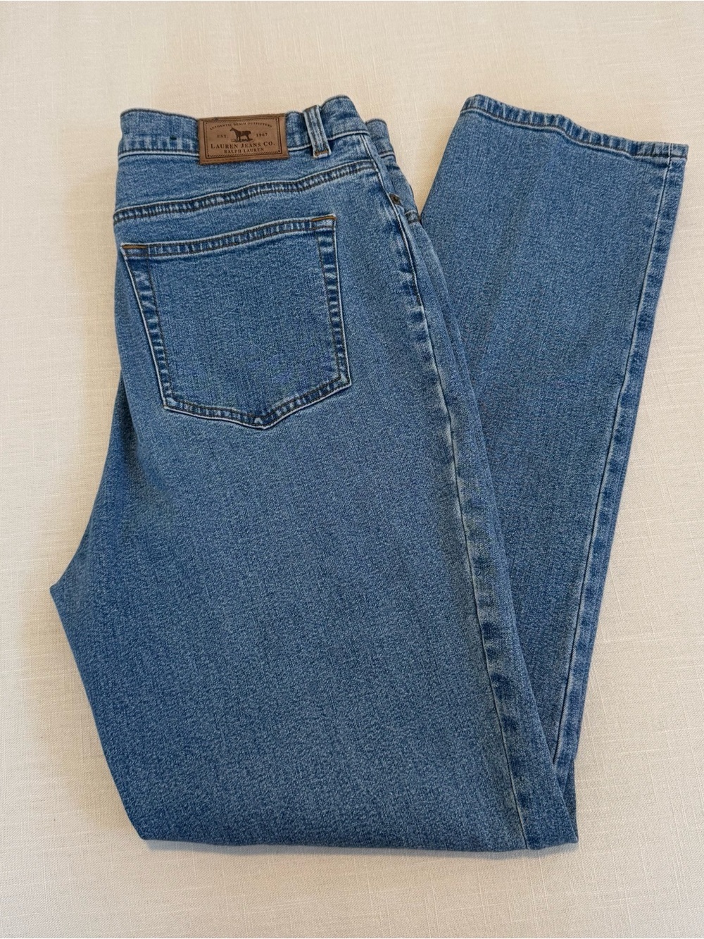 VTG Lauren Jeans Co-Ralph Lauren Light Blue Denim Jeans Size 12 90s Y2K Vintage
